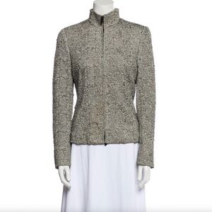 Akris Silk Tweed Pattern Jacket